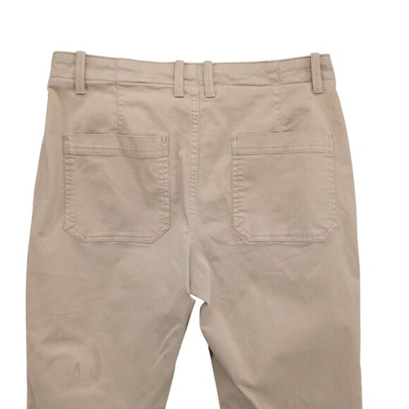 Banana Republic Slim Utility Pants Womens Khaki Flat Front Ankle Zip Size 6 - Picture 4 of 11